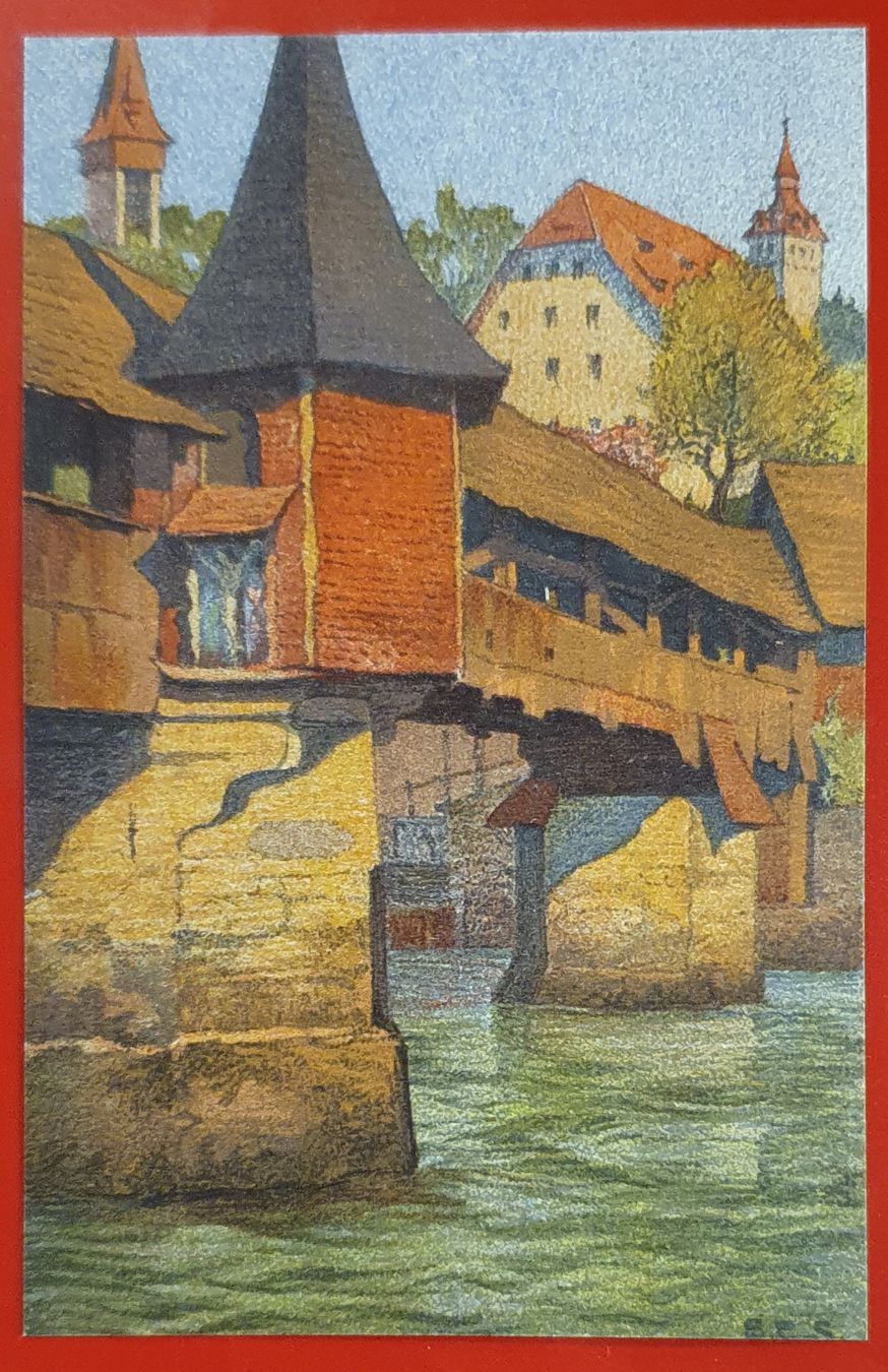 Cartoline postali: Original Luzern Lithographien von Ernst Schlatter – Usato da Kreuzlingen venduto da Rschweiz1 9