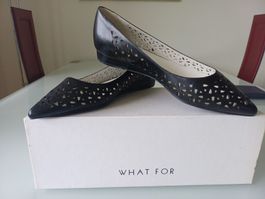 Damenschuhe Leder schwarz Grösse 37 Lochmuster neuwertig!