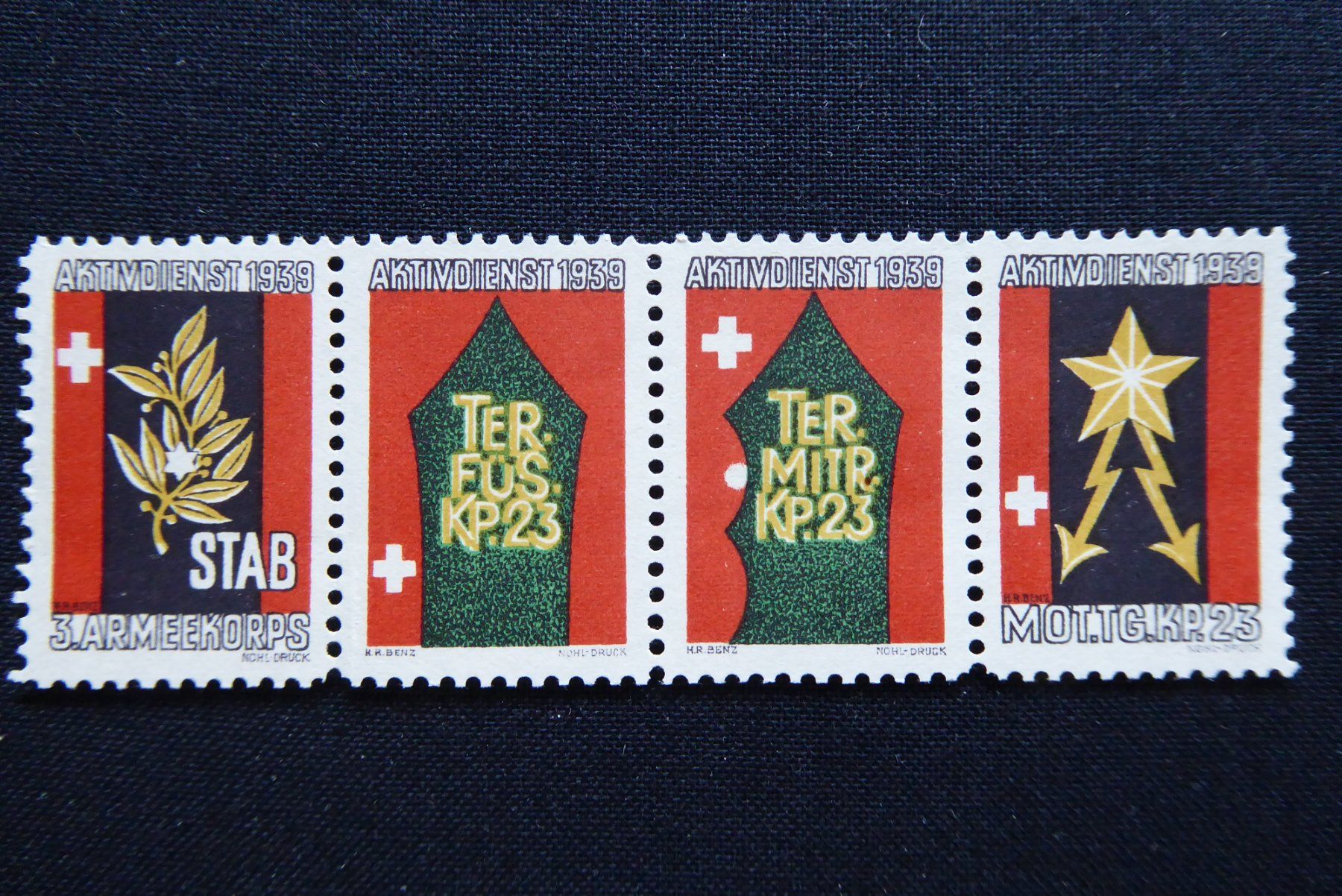 Alle Briefmarken: (M337) Kommandostäbe Wit 22a/1 ** – Gebraucht aus Basel von scholle50