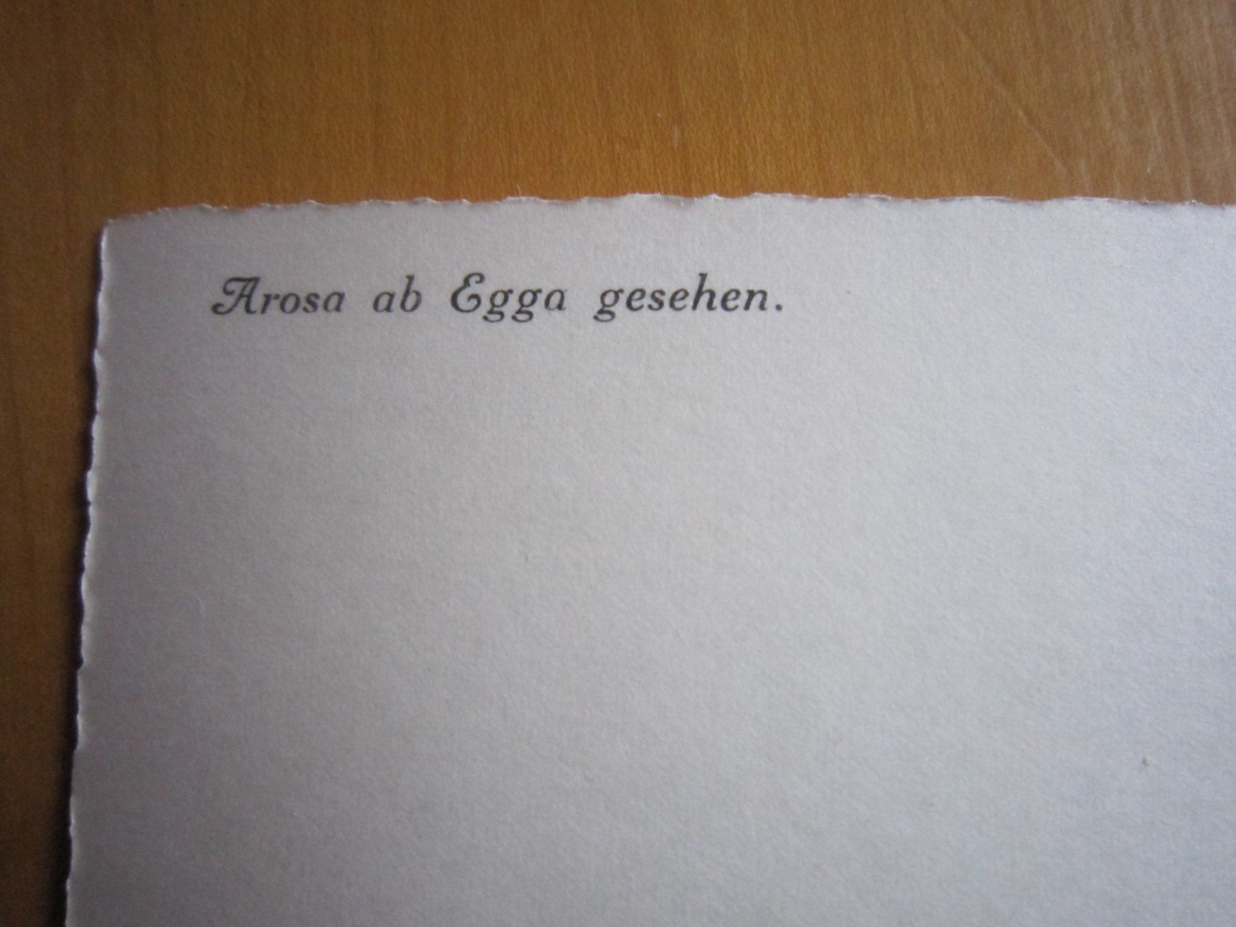 Cartoline postali: Arosa bei Egga gesehen antike Postkarte – Usato da Gordola venduto da Polentaefung 2