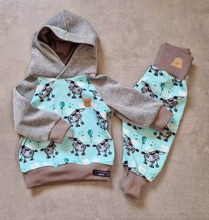 Baby-Hoodie und Baby-Hose Esel