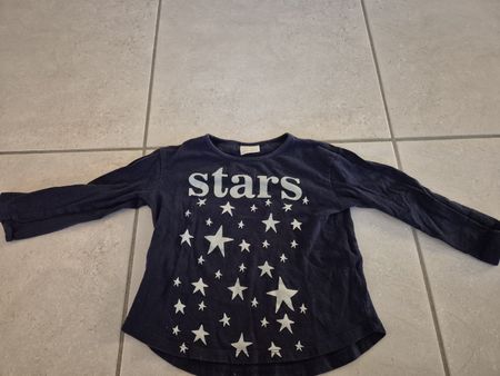 Langarmshirt Zara Girls dunkelblau Sterne Grösse 104