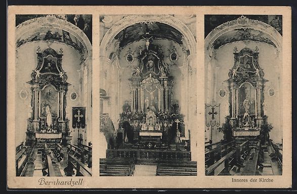 Cartoline postali: AK Bernhardzell, Inneres der Kirche – Usato da Berlin venduto da bartko-reher