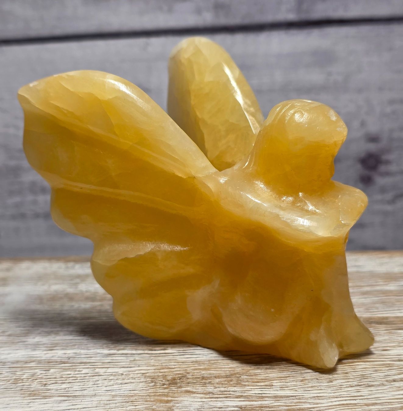 Minerali & Pietre curative: Gelbe Honig-Calcit Fee 380g – Nuovo e nell'imballaggio originale da Matzingen venduto da Shay_Crystalz 1