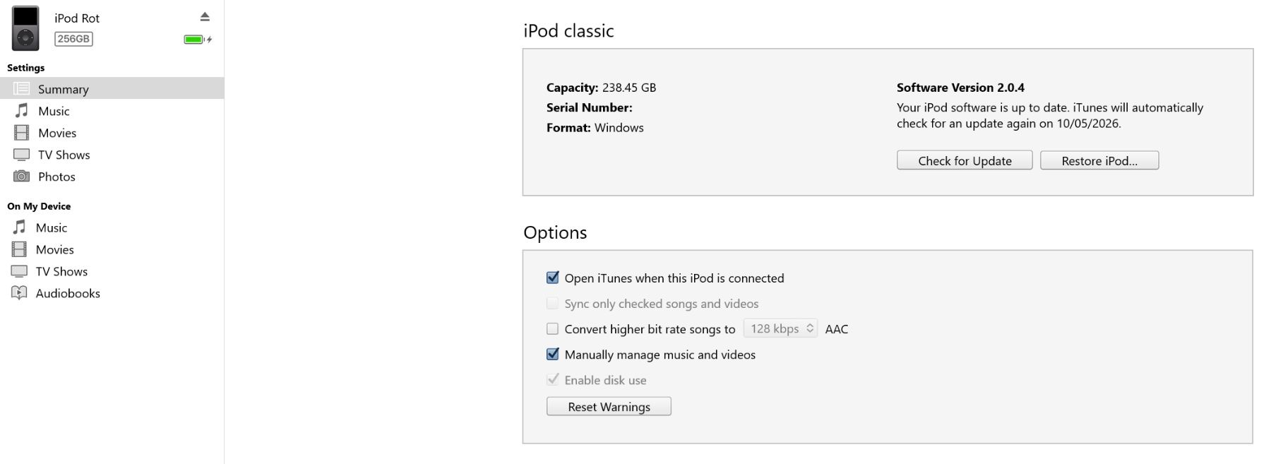 Apple Lettore multimediale portatile: iPod Classic iFlash Solo 256GB SD Mod – Usato da Schaffhausen venduto da derdan 3