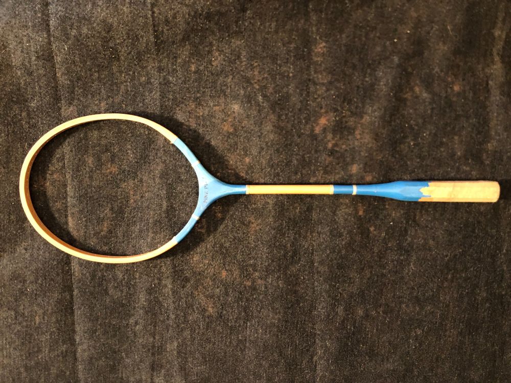Raquette de badminton en bois vintage avec cadre