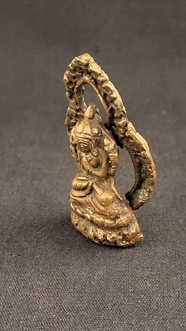 Statuette: Kleine Bronze-Figur Gottheit asiatisch – Usato da Basel venduto da spinne02 3