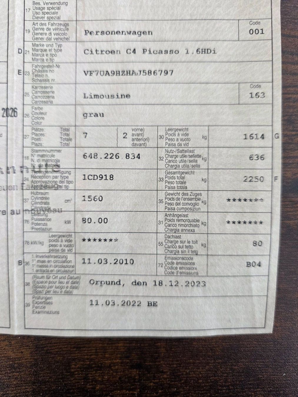 Citroën Autos: Citroen C4 Picasso 1.6HDI Automatic – Gebraucht aus Aarberg von power80 8