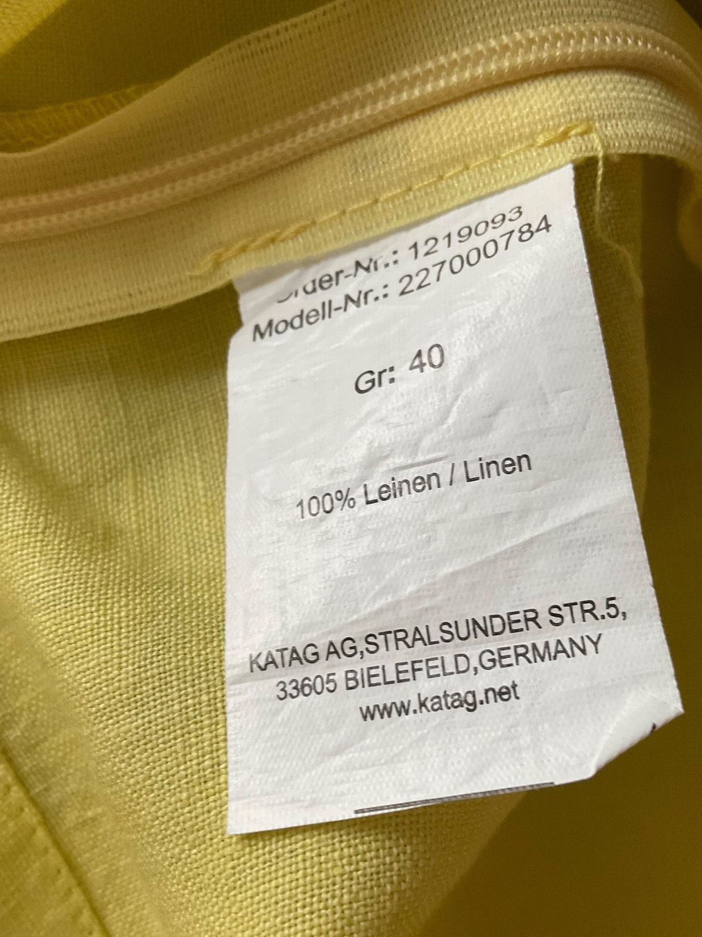 Camicette: CLARINA 100% Leinen Top Bluse Gr 40 gelb – Usato da Urdorf venduto da alda02 6
