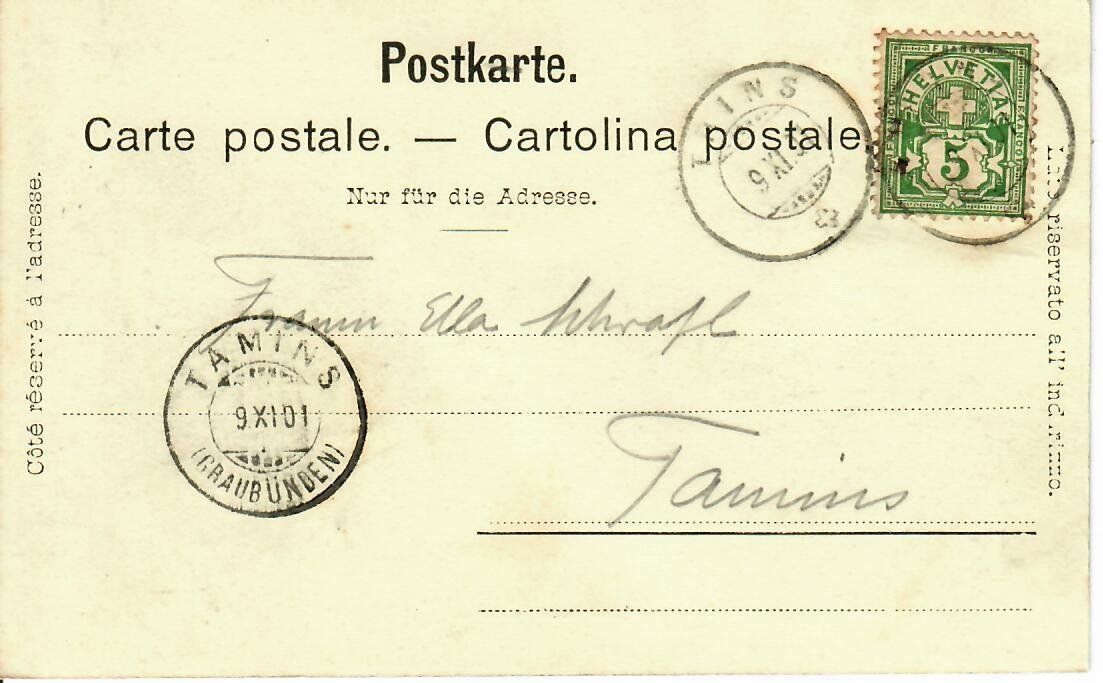 Cartes postales: Gruss aus Trins 1901 – D'occasion à Hochdorf par Ziegel-16 1