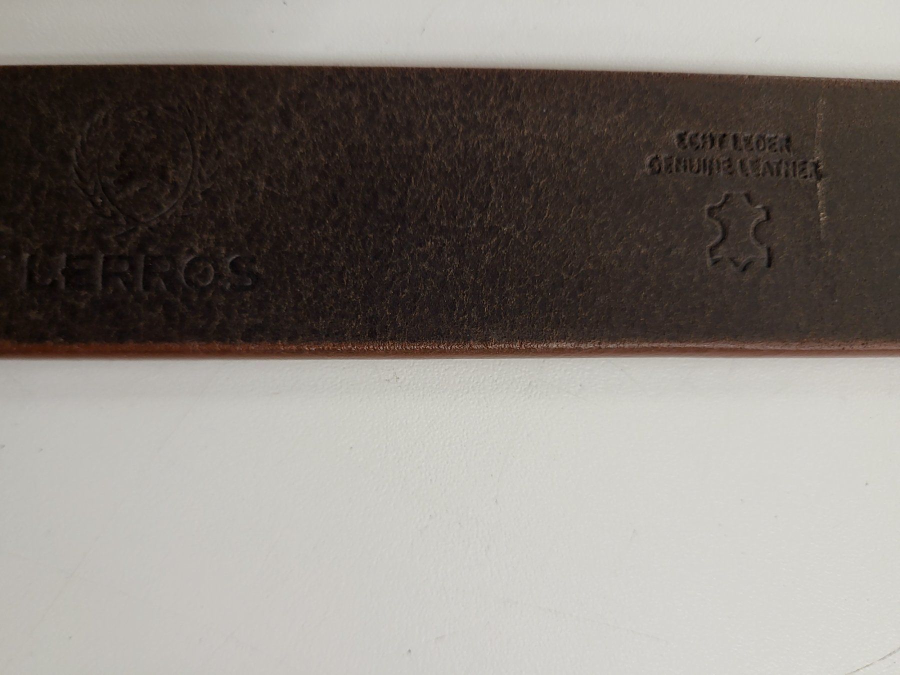 Cinture: Lederguertel LERROS, Echtleder, Braun, 85cm – Nuovo e nell'imballaggio originale da Avenches venduto da LGT1 1