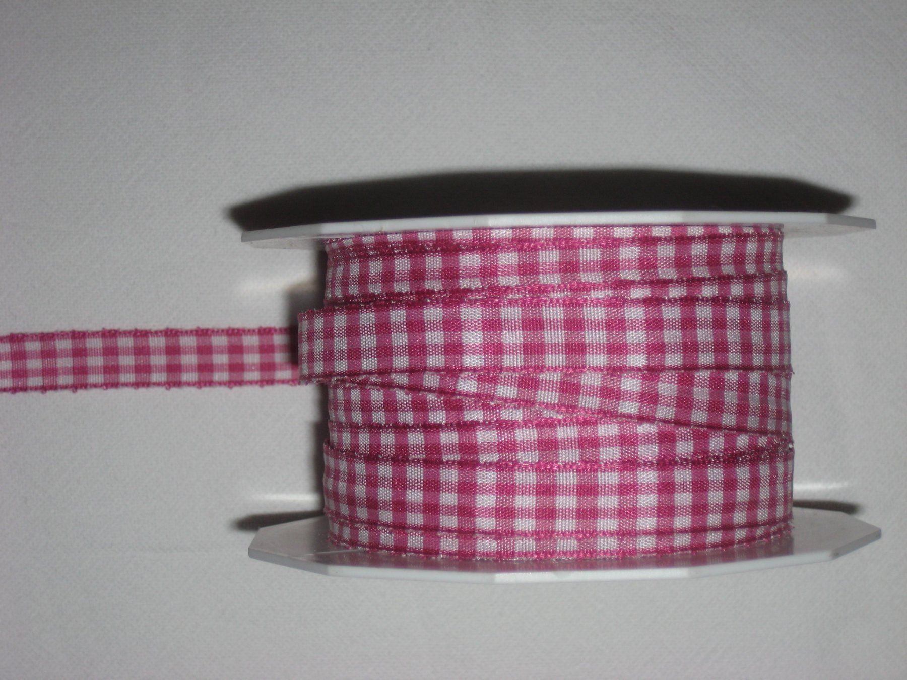 Nastri decorativi: Karoband fuchsia /weiss Polyester 1cm breit – Nuovo e nell'imballaggio originale da Füllinsdorf venduto da Schlupp
