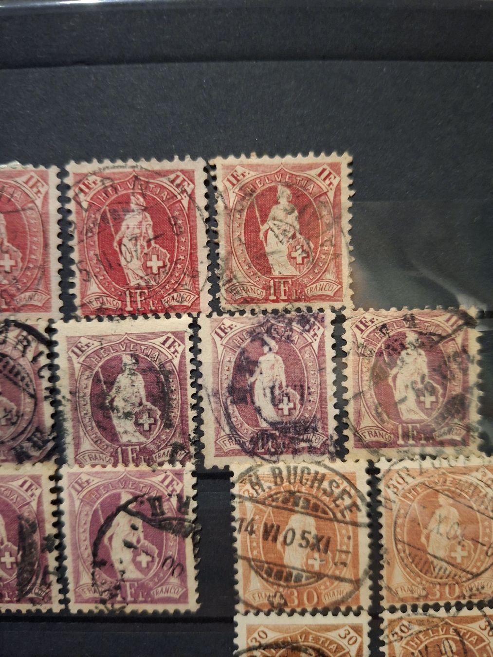 Tutti i francobolli: Lot Stehende Helvetia diverse 36Stk. – Usato da Balgach venduto da SIMEON27 3