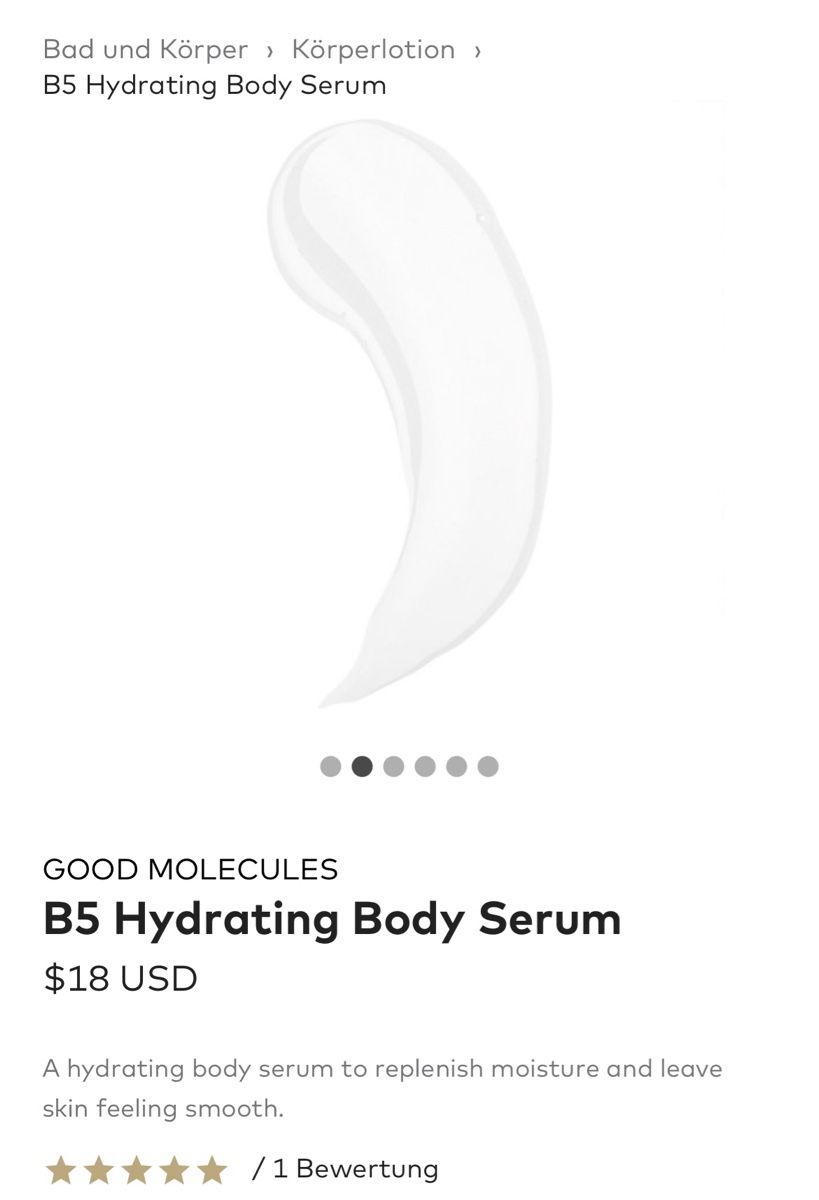 Feuchtigkeitspflege: GOOD MOLECULES B5 Hydrating Body Serum 200ml..  Neu – Neu und originalverpackt aus Zürich von deruja 6