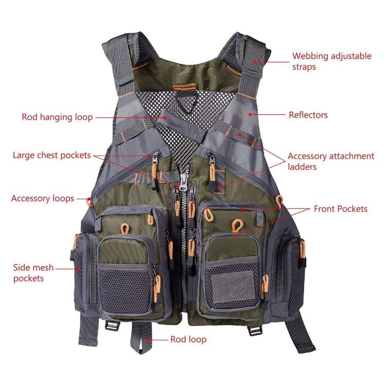 Gilet Mouche FISHPOND Flint Hills , Un gilet d'un raport