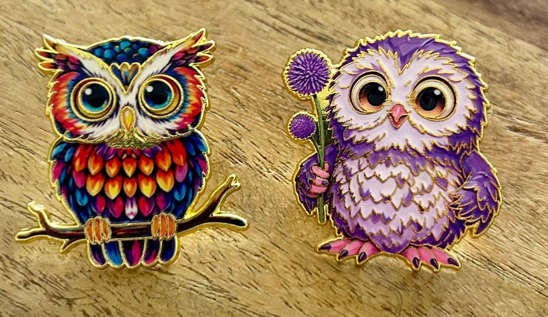 Plaquettes & Badges: Set 2x Pin Eule – Neuf avec emballage d'origine à Geneve par vane267