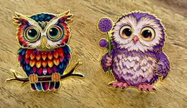 Set 2x Pin Eule