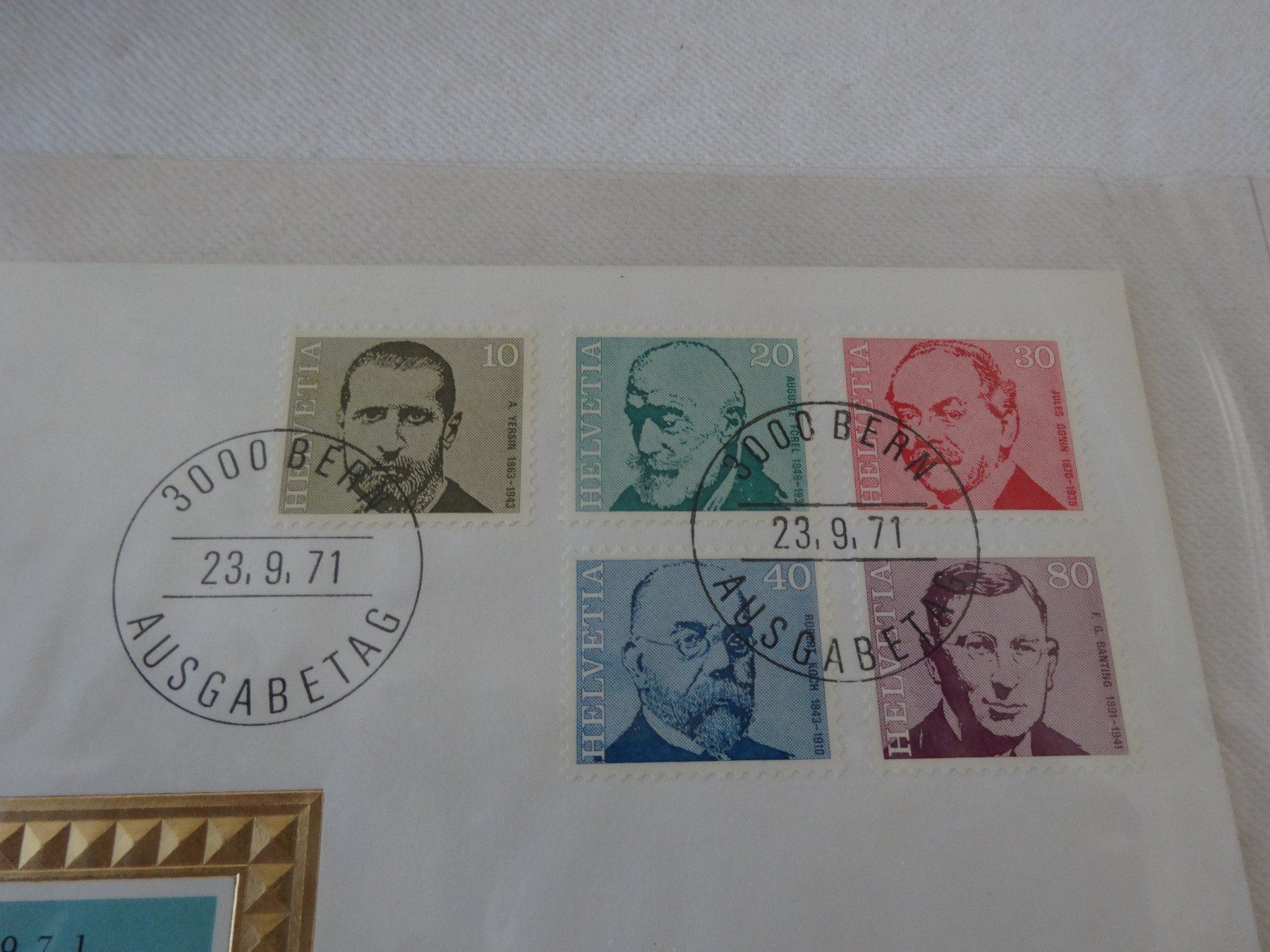 Alle Briefmarken: Sonderbrief Portraits Bern 23.9.1971 – Gebraucht aus Neerach von jenny062 1