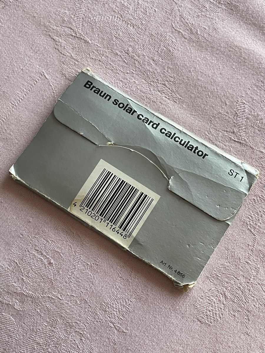 Braun Calcolatrici tascabili: Braun ST1 Type: 4 856 calculator – Usato da Rorschach venduto da Spektar 4