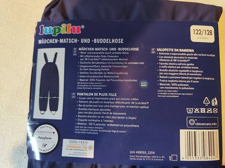 Regenhose NEU blau-violett Gr.122/128
