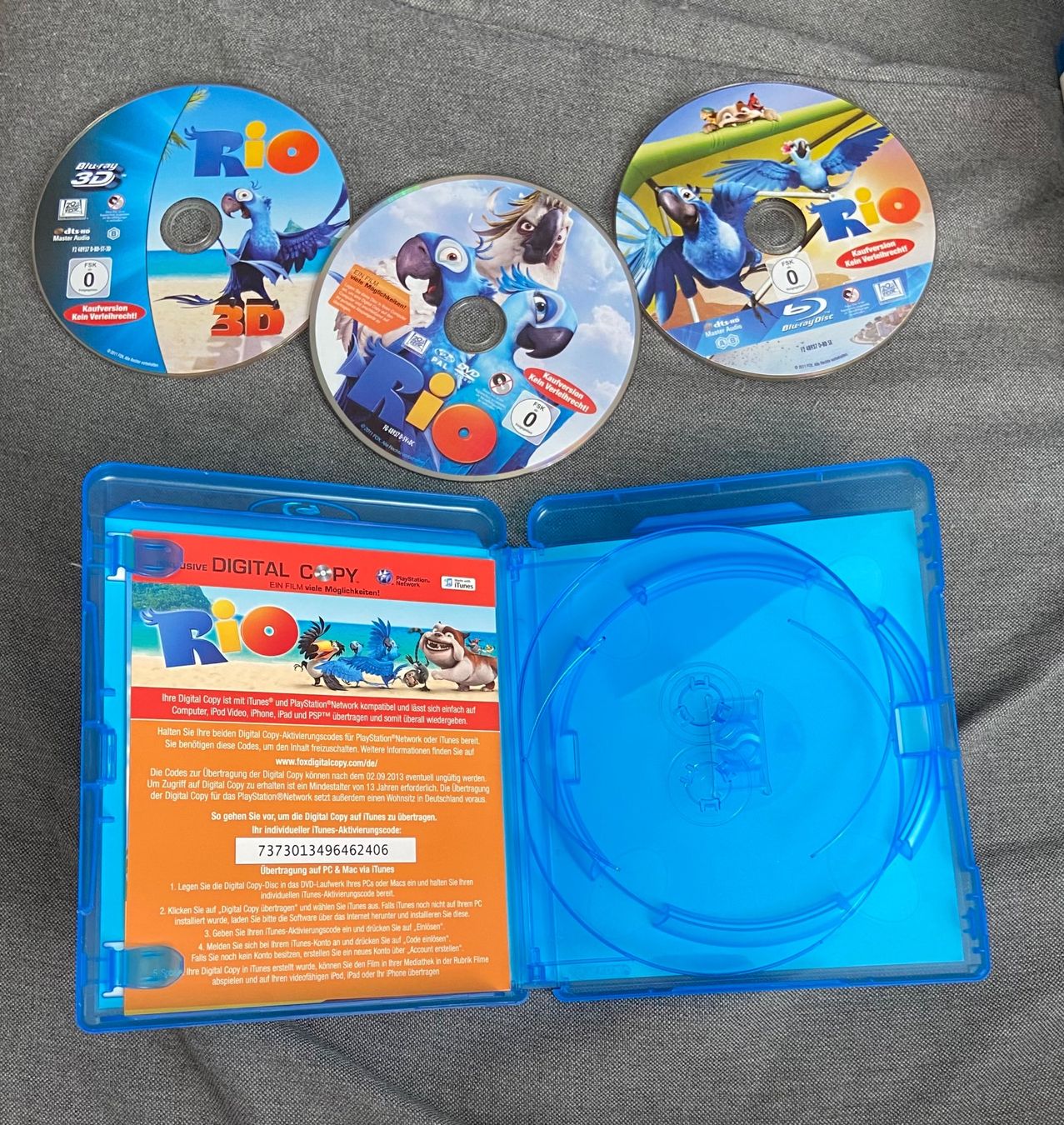 Tutti i DVDs: Rio 3D Blu-ray + DVD • Top Zustand – Usato da Luzern venduto da Lycka 3