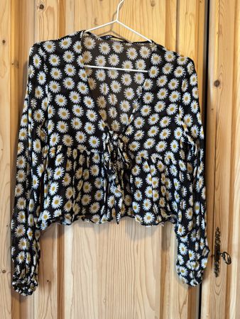 Zara Bluse mit Gänseblümchen Muster, Gr. S