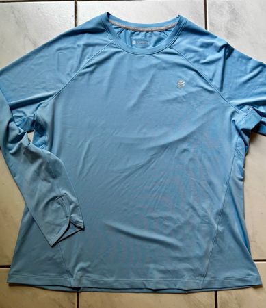 Coolibar UPF50 active blue top New L