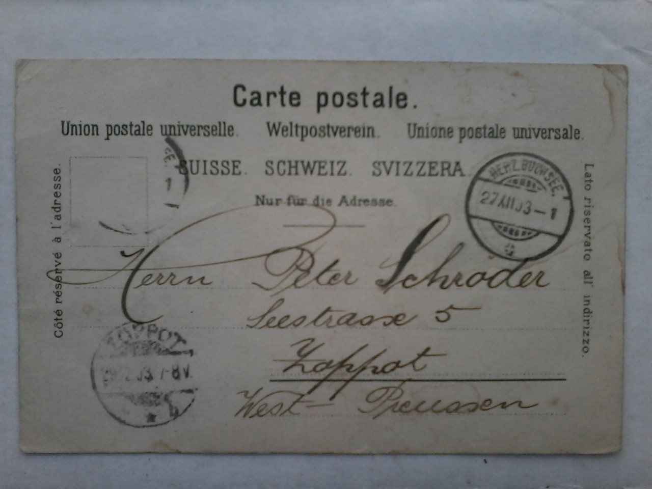 Ansichtskarten: Herzogenbuchsee, von 1903 – Gebraucht aus Niederscherli von Lucia16 1