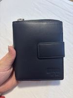 0714 Leder Portemonnaie 8969 blau - neuwertig