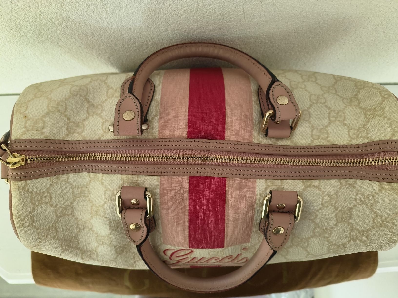 Gucci Taschen für Damen: sac Gucci Boston crème et rose – Gebraucht aus Préverenges von cpa_v28q 1