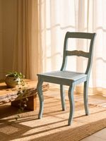 Stuhl Holzstuhl Hocker Sessel Boho Schnitzereien Chaise