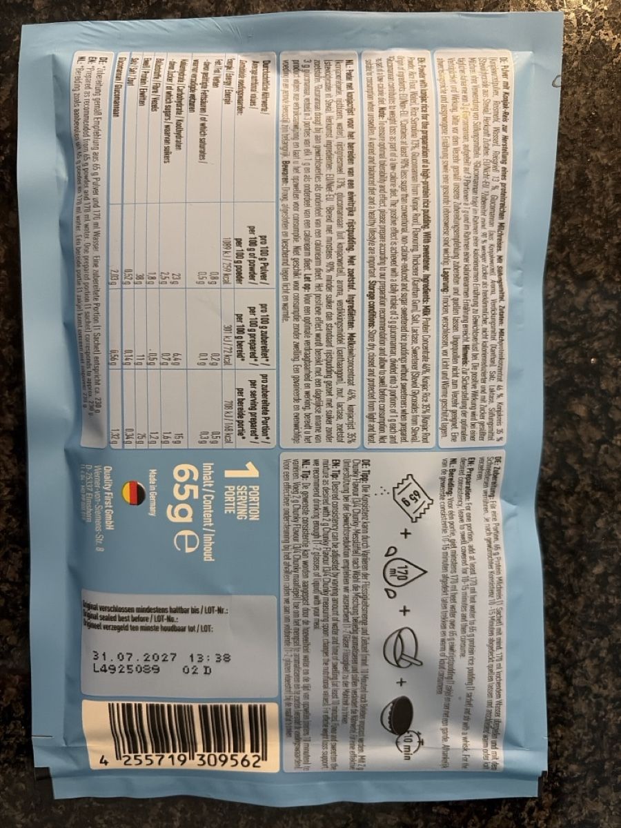 More Nutrition Cibi & Specialità: 9x More Protein Milchreis – Nuovo e nell'imballaggio originale da Winterthur venduto da Veribeerii 1