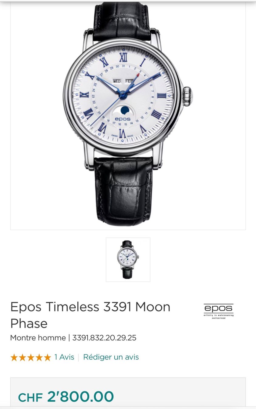 Epos Orologi: Epos Moon Phase Calendar Full Set – Nuovo (secondo la descrizione) da Cointrin venduto da BK76 4