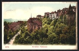 St. Gallen, Tellstrasse mit Villen, 1905