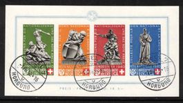 Pro Patria 1940 Block B12 (Nr.20), gestempelt "1.VIII.40"