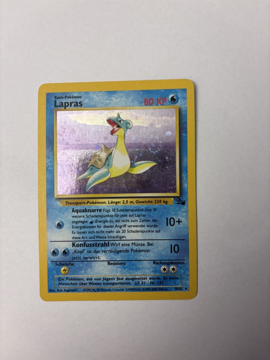 Pokémon Carte collezionabili: Lapras Holo Fossil (DE) – Usato da Zollikon venduto da Solberner