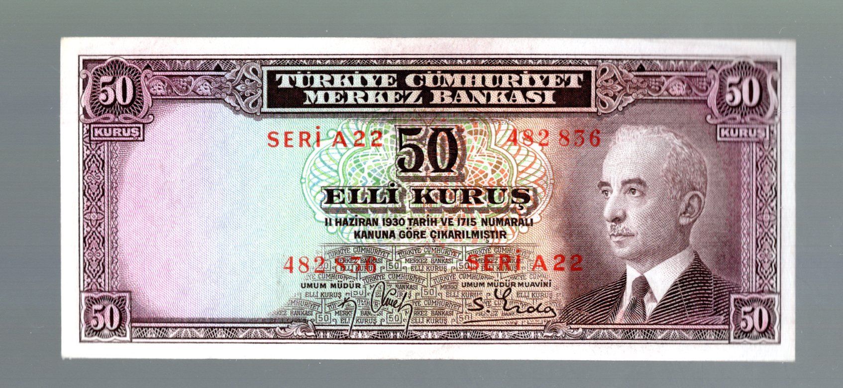 Banknoten: Turkey 50 kurus UNC selten – Neu (gemäss Beschreibung) aus Leibstadt von baroc333