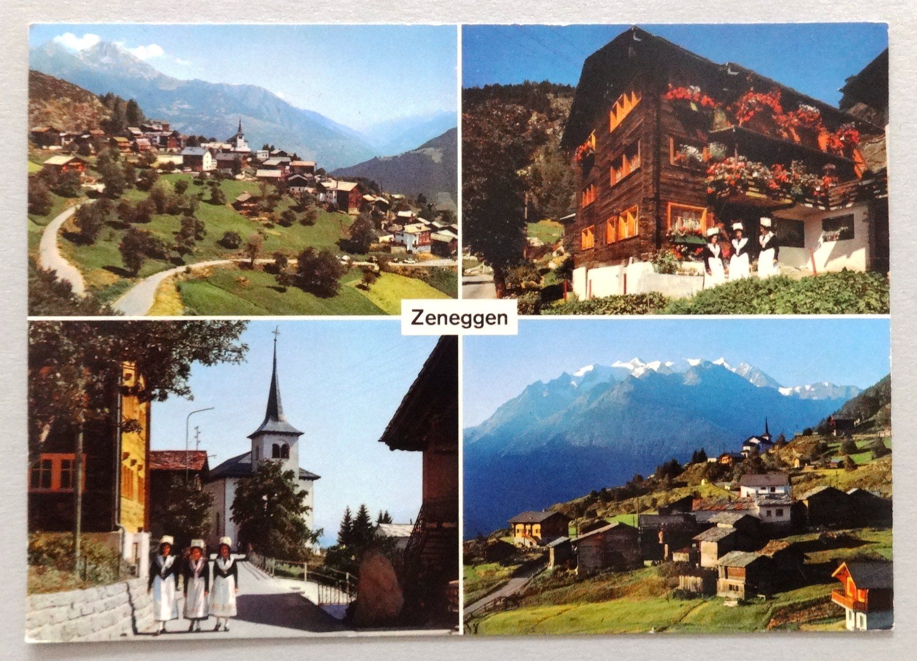 Ansichtskarten: Zeneggen 1371 m, Wallis – Gebraucht aus Fétigny von Billy2miny