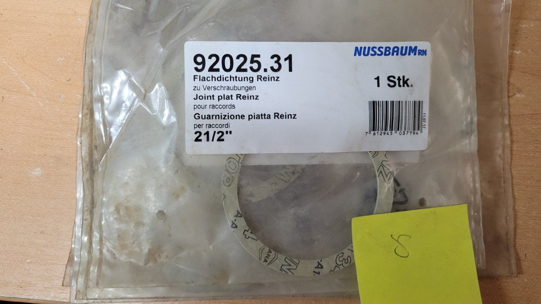 Sanitari: Nussbaum 92025.31 Joint 2 1/2 plat Rienz – Nuovo e nell'imballaggio originale da Bionnens venduto da Meg011
