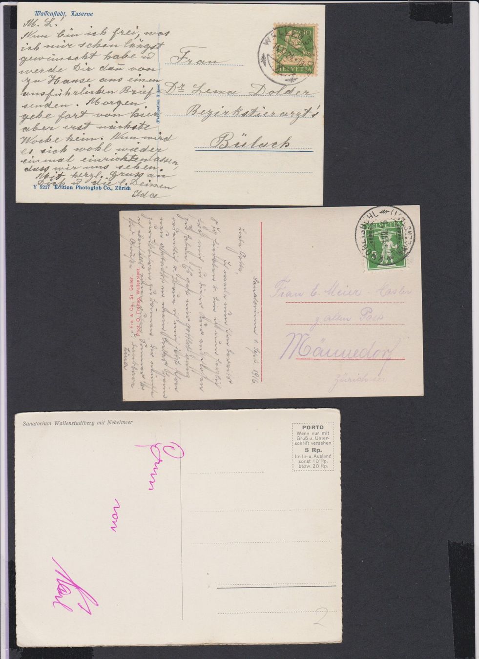 Cartoline postali: Wallenstadtberg  Wallenstadt   :   9 alte Ansichtskarten – Usato da Vitznau venduto da Ropaku 3