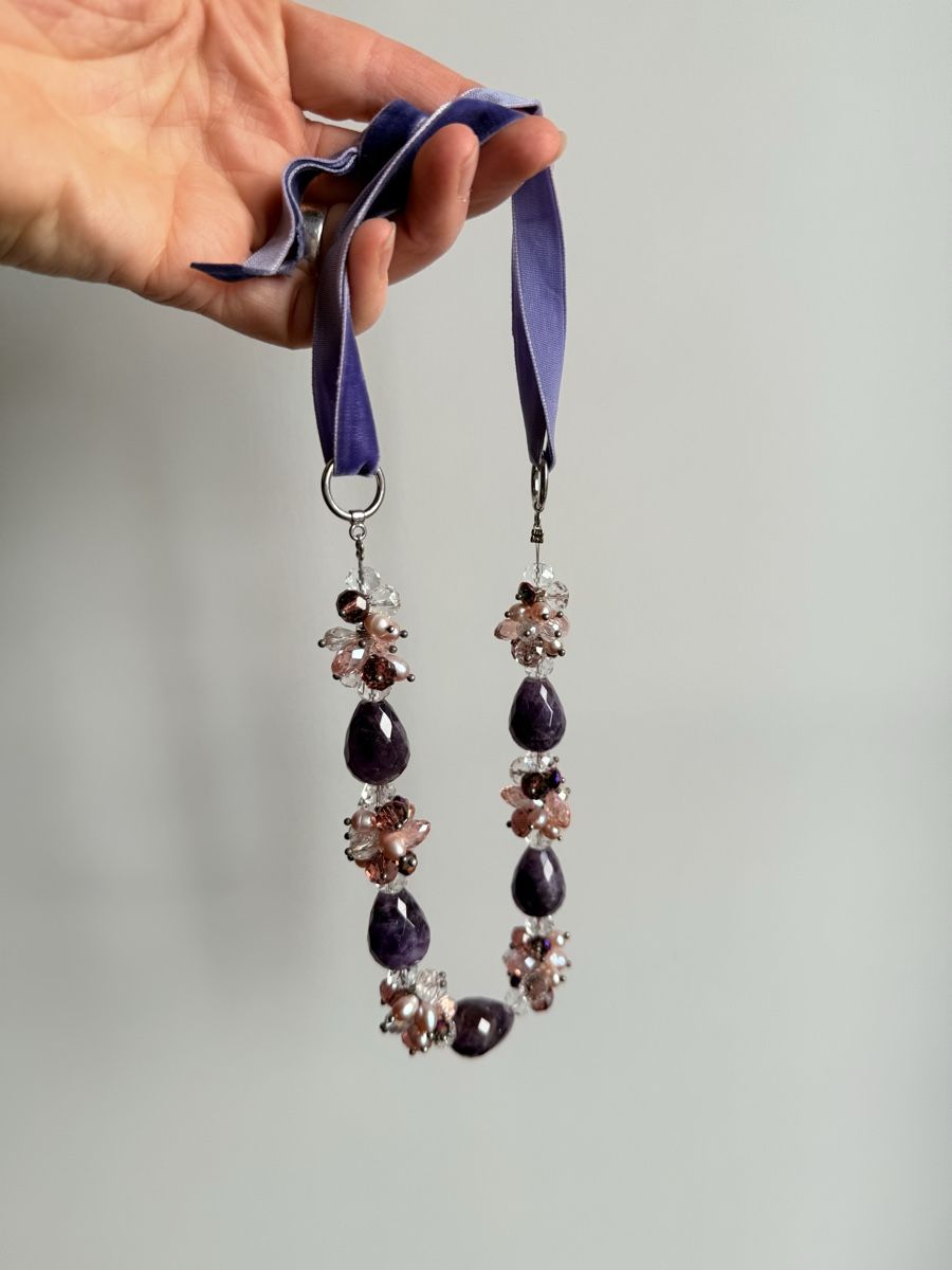 Catenine: Schöne Amethyst Kette mit Süsswasserperlen NEU – Nuovo e nell'imballaggio originale da Basel venduto da Chili007 6
