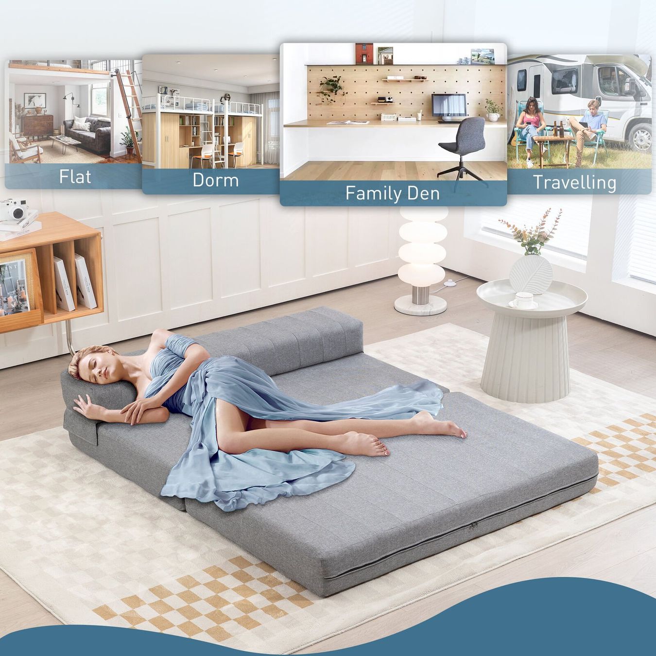 Sofas: HOMCOM Klappsessel Grau – Neu und originalverpackt aus Bottighofen von zaap 7