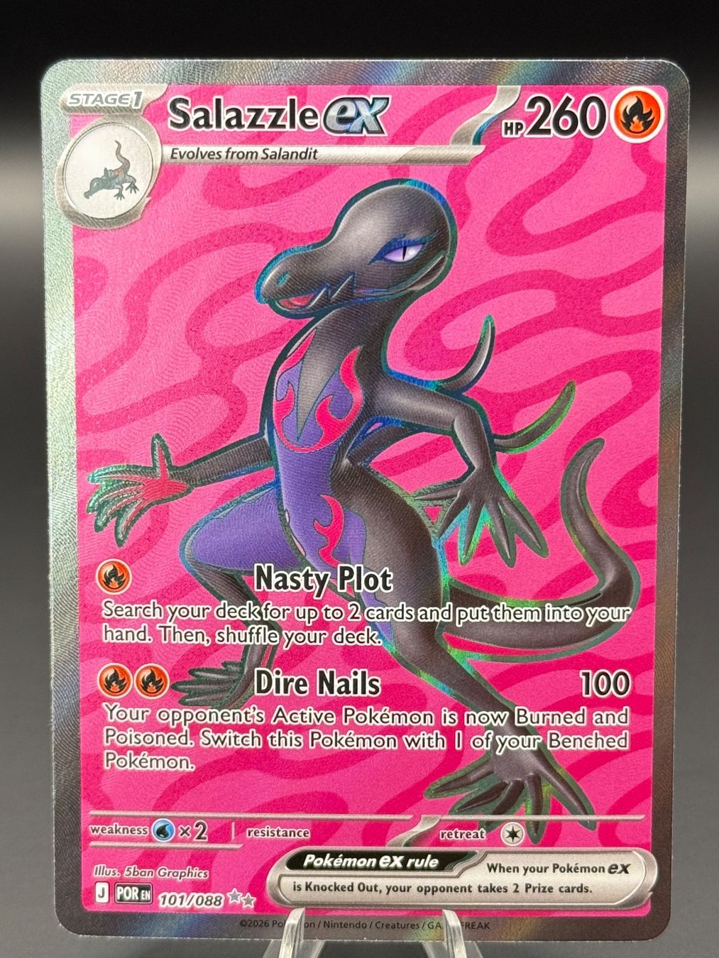 Pokémon Carte collezionabili: Salazzle ex 101/088 EN Perfect Order – Nuovo (secondo la descrizione) da Langenthal venduto da TheCrib