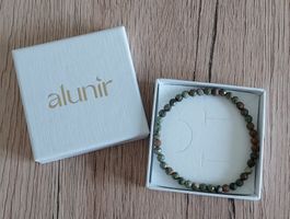 Alunir Perlenarmband grün/braun