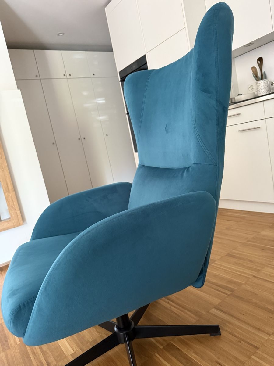 Poltrone: Sessel mit Hocker blau guter Zustand – Usato da Regensdorf venduto da aid_hl7v 1