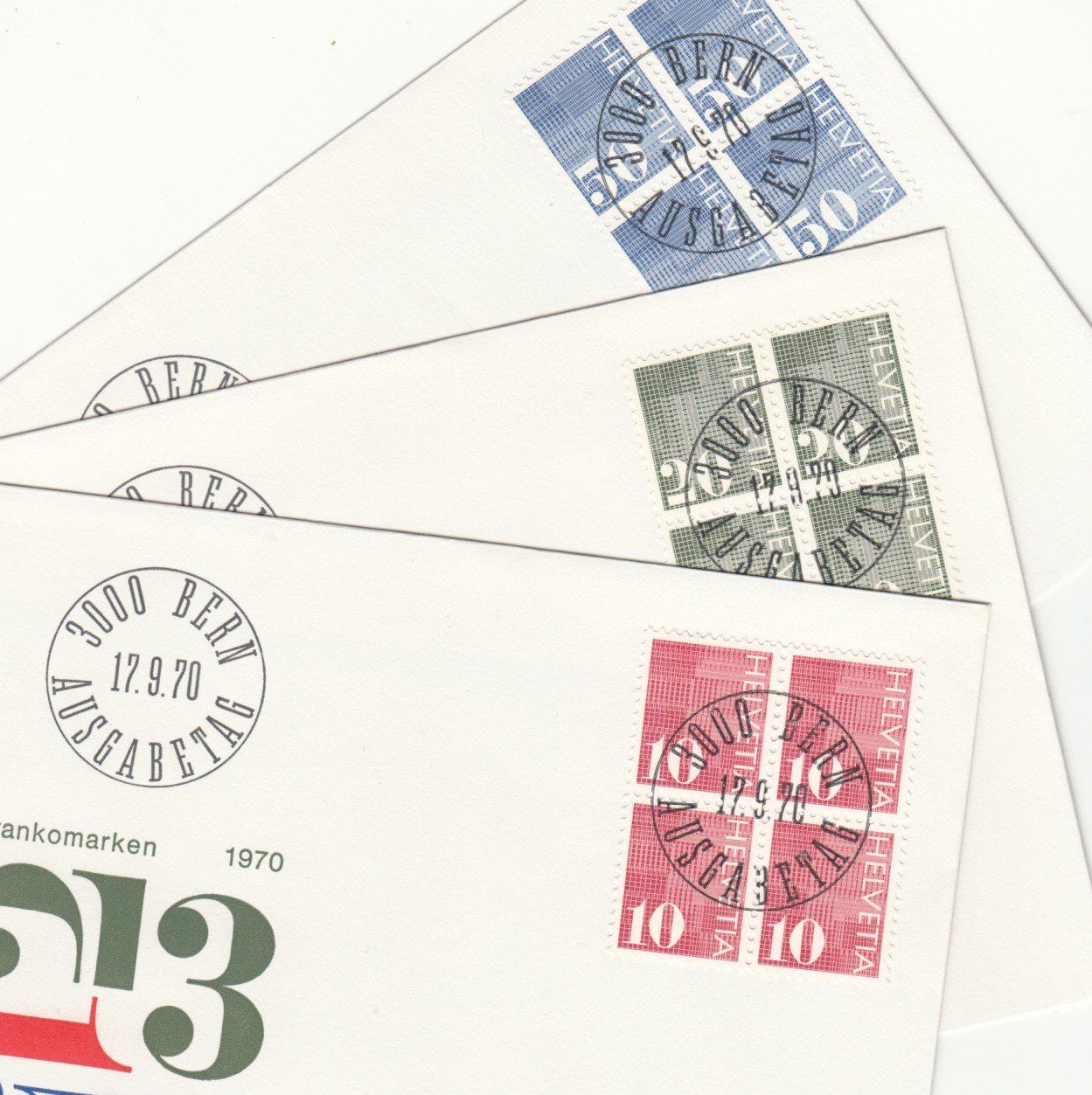 Tutti i francobolli: SBK 483 - 485 im 4er-Block FDC – Usato da Bürglen TG venduto da StampGraf