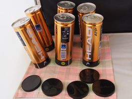 Lot de 6 tubes balles de tennis HEAD ATP neuves (=18 balles)