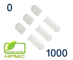 Getrennte Leerkapseln 1000  HPMC Gr.0