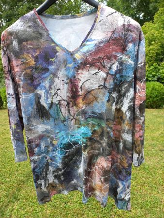 Shirt mit Muster Gr. 52/54 (aus Fachgeschäft)