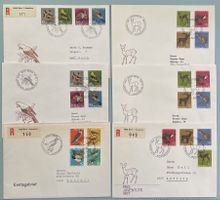 12 gelaufene  Pro Juventute FDC